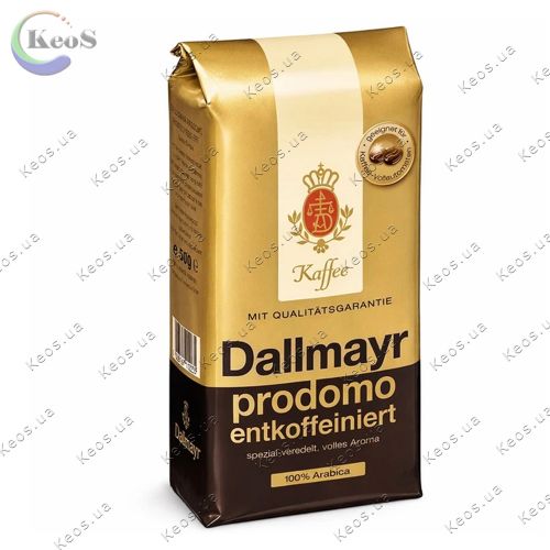 Кава в зернах без кофеїну Dallmayr Prodomo Entcoffeiniert 100% Арабіка 500 г