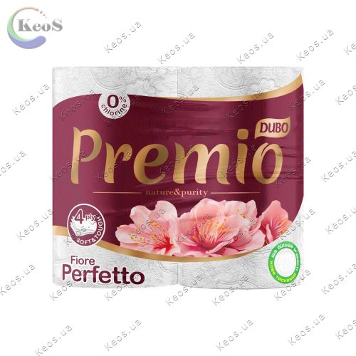 Туалетний папір Диво Premio Fiore Perfetto 4 шари 4 рулони