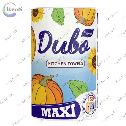 Рушники паперові білі Диво Premio Max Kitchen Towels 2-шарові 150 відривів 1 рулон