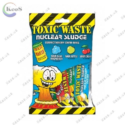 Жувальна цукерка Toxic Waste Nuclear Sludge Mini Chew Bars 80 г.