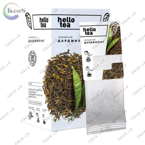 Чай чорний пакетований Hello Tea Дарджилінг 20 пакетиків