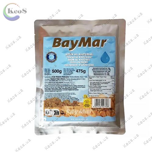 Тунець у власному соці BAY MAR Atun 500г/475 г