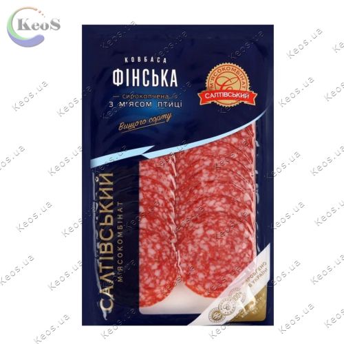 Ковбаса нарізка Салямі Фінська в/г  Салтівський М'ясокомбінат 80 г.