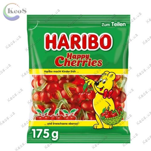 Жувальні цукерки Haribo Happy Cherries 175 г.