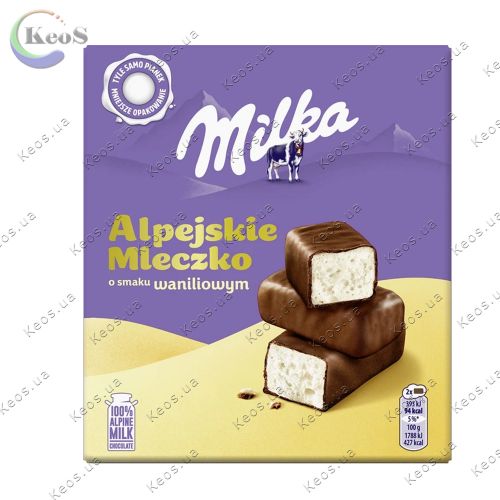 Цукерки пташине молоко Milka Alpejskie Mleczko Waniliowym 330 г.