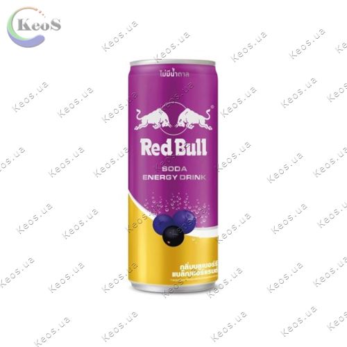 Газований енергетичний напій Red Bull Energy Blueberry & Blackcurrant Zero Sugar 250 мл.